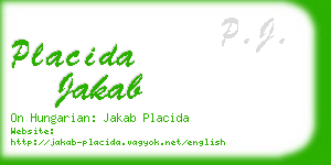 placida jakab business card